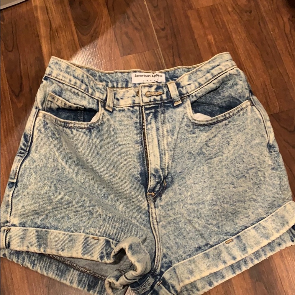 American apparel denim shorts, size 28